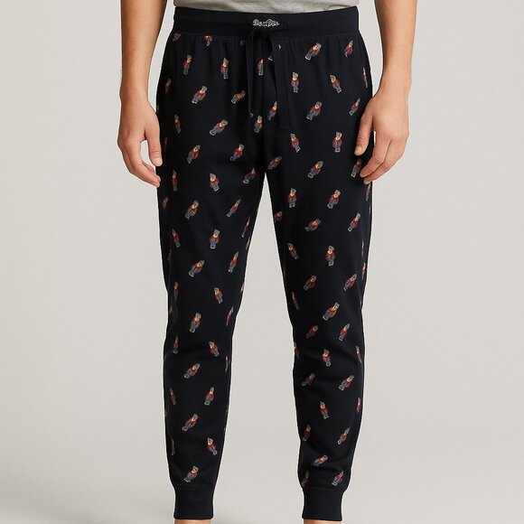 Polo Ralph Lauren Other - Polo Ralph Lauren Men’s Pajama Joggers XL Navy Allover Polo Bear Print Lounge